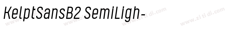 KelptSansB2 SemiLigh字体转换